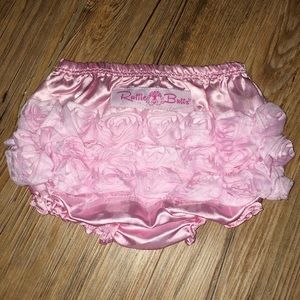 Ruffle Butts pink diaper cover 0-3 months